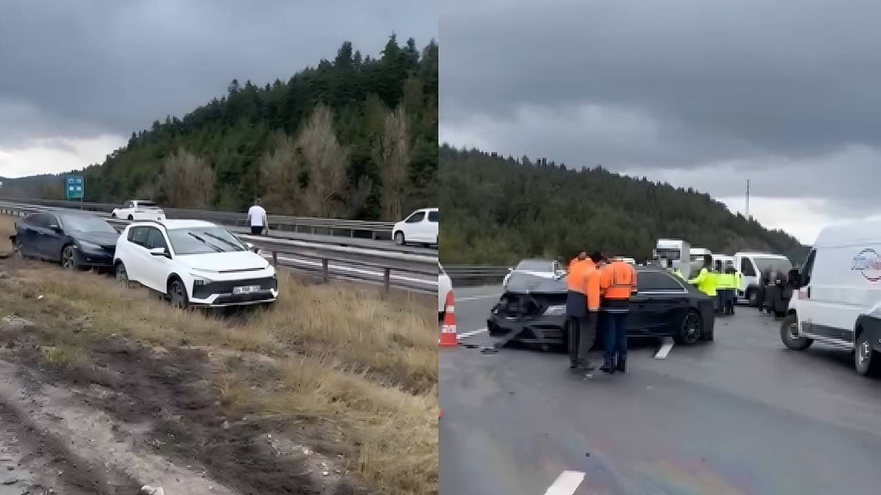 Bolu'da zincirleme kaza: 10 araç çarpıştı, 6 kişi yaralandı